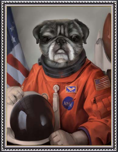 The Astronaut - Your Pet Here: Custom Pet Painting