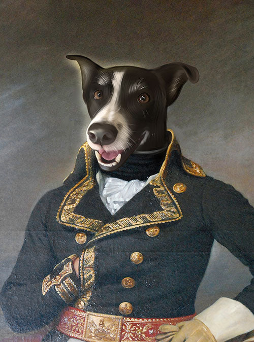 The Admiral - Your Pet Here: Custom Pet Painting