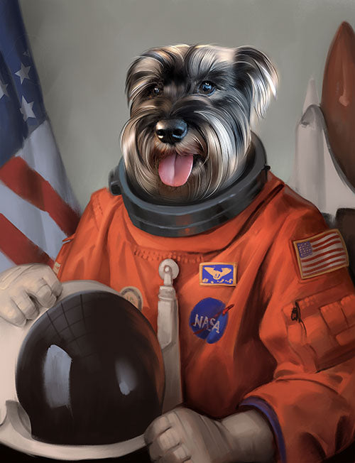 The Astronaut - Your Pet Here: Custom Pet Painting