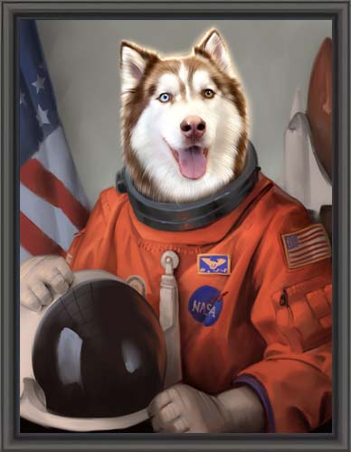 The Astronaut - Your Pet Here: Custom Pet Painting