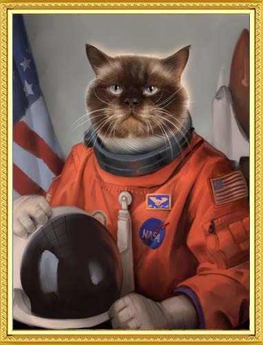 The Astronaut - Your Pet Here: Custom Pet Painting