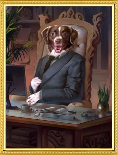 The Executive - Your Pet Here: Custom Pet Painting