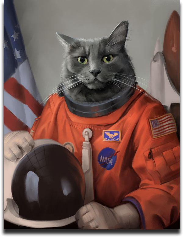 The Astronaut - Your Pet Here: Custom Pet Painting