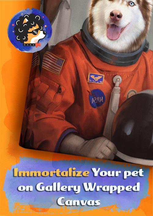 The Astronaut - Your Pet Here: Custom Pet Painting